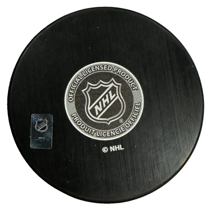 Ed Westfall Signed Boston Bruins 100th Anniversary Puck W/ 70-72 Stanley Cups