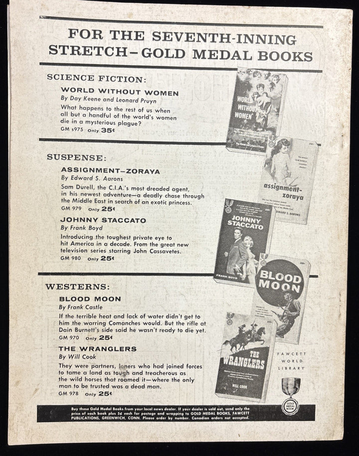 Baseball Magazine 1960 Whitestone Publication Wally Moon Los Angeles Dodgers