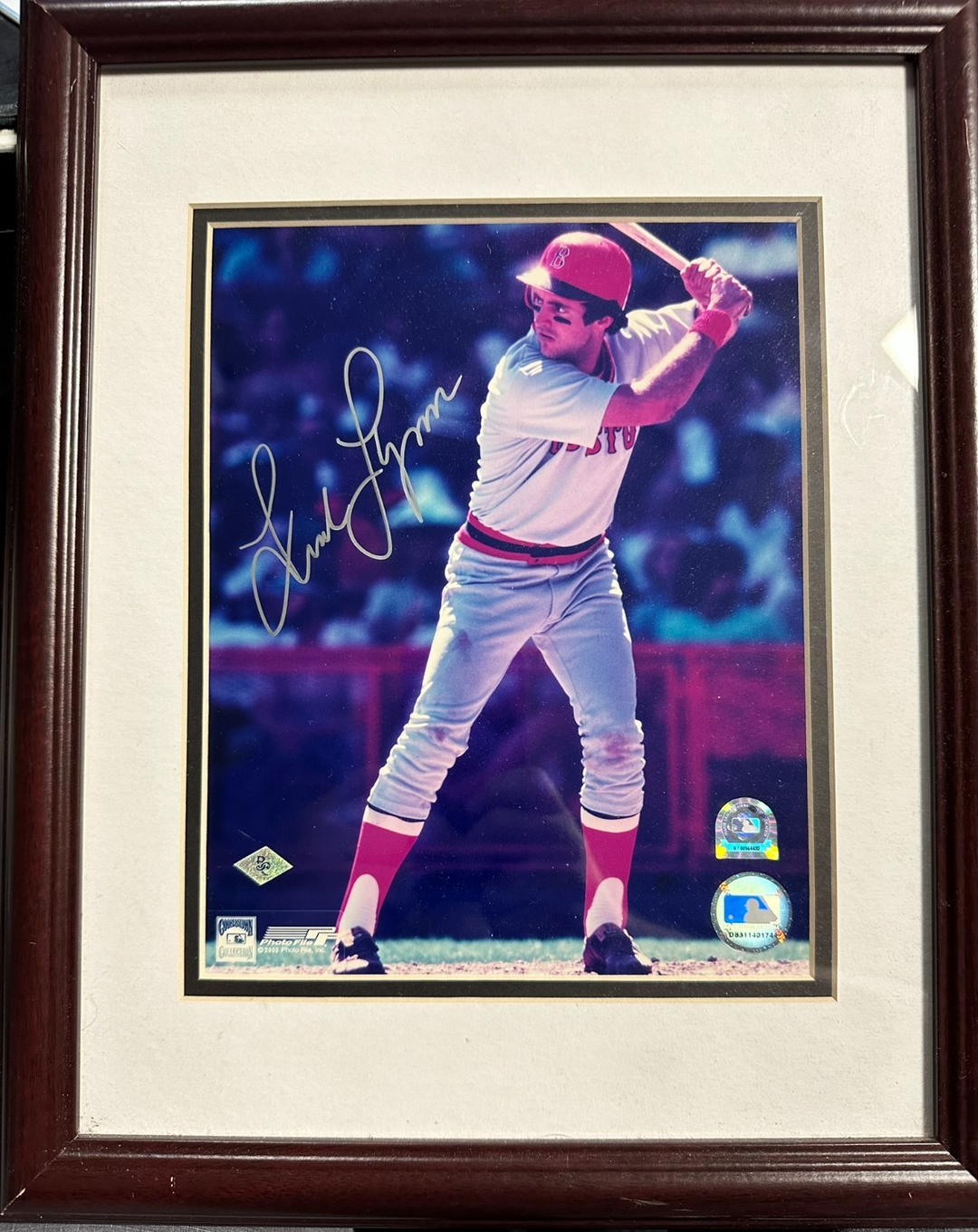 Fred Lynn Autographed 8x10 Framed Boston Red Sox
