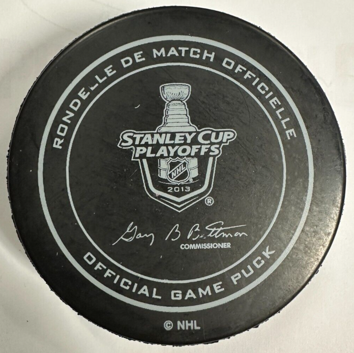 Al Iafrate Autographed 2013 Stanley Cup Playoffs Official Game Puck Bruins