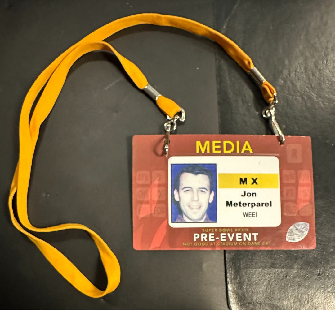 Super Bowl XXXIX Pre-Event Official Media Press Pass Badge & Lanyard