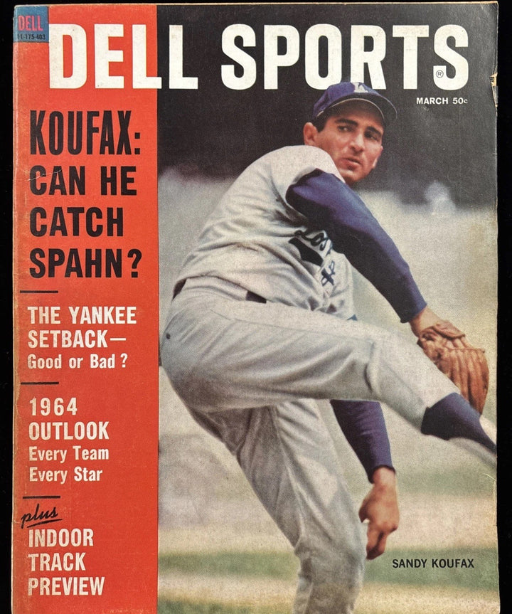 March 1964 Dell Sports Magazine Sandy Koufax Cover