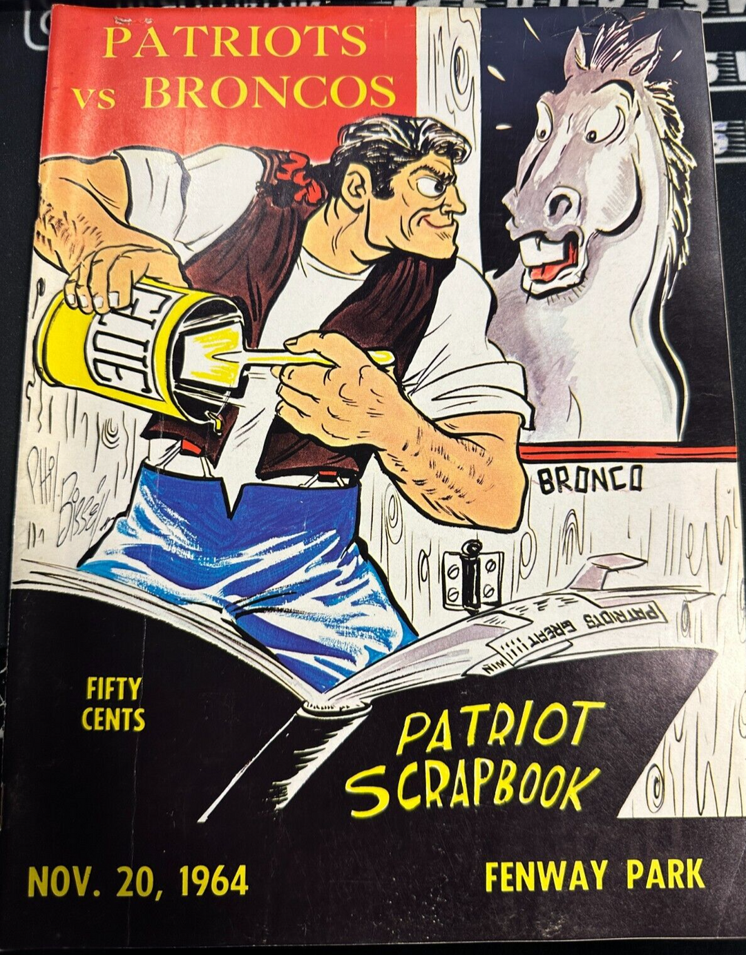 November 20, 1964 Boston Patriots Vs Denver Broncos Program AFL