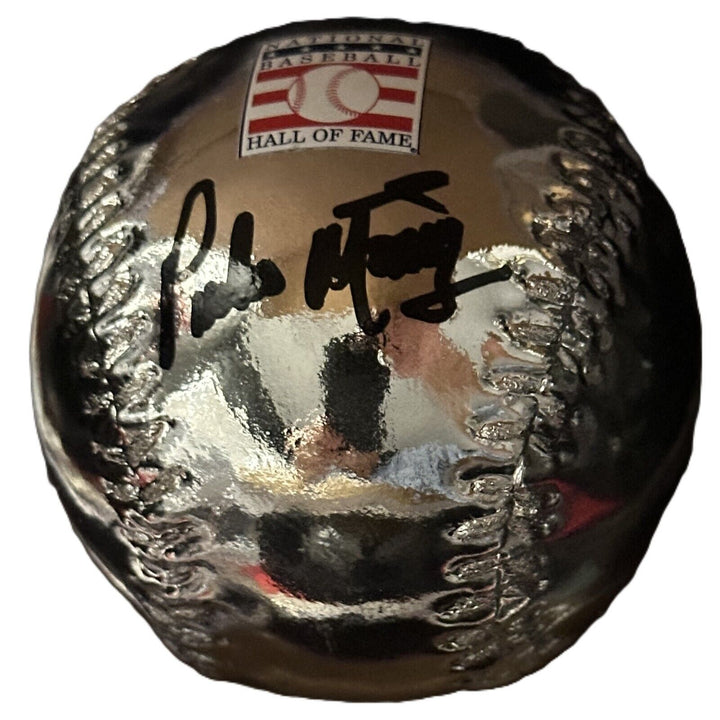 Pedro Martinez Autographed Baseball Hall of Fame Chrome Baseball 4/45 JSA