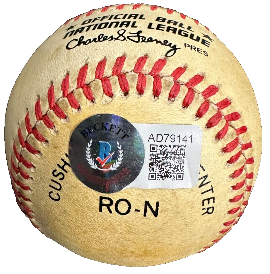 Willie McCovey Autographed Official National League Baseball HOF Giants BAS -