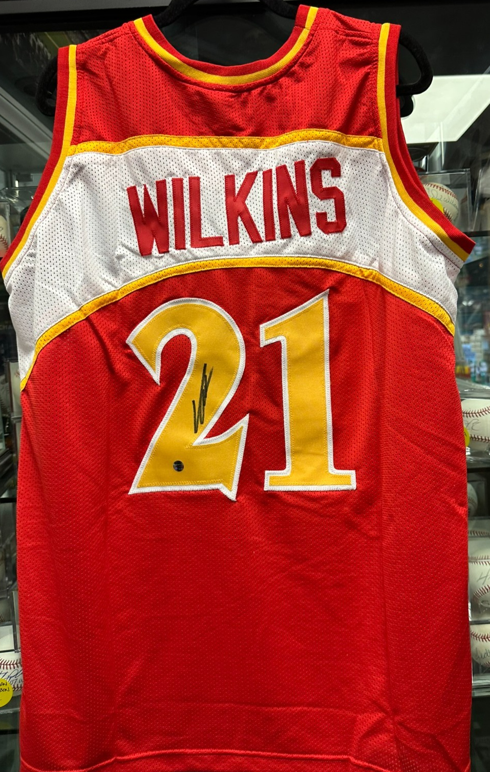 Dominique Wilkins Autographed Atlanta Hawks Custom Jersey HOF