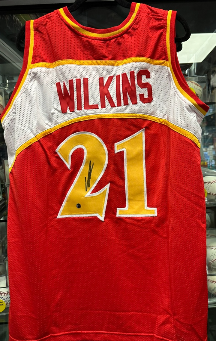 Dominique Wilkins Autographed Atlanta Hawks Custom Jersey HOF