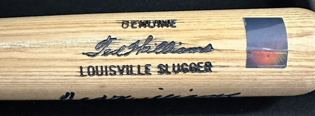 Ted Williams Signed Hillerich & Bradsby Louisville Slugger Bat Green Diamond Hol