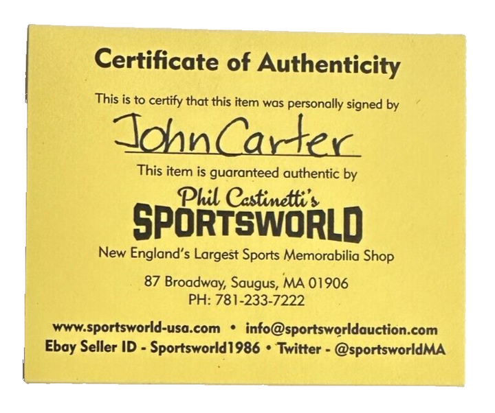 John Carter Autographed Boston Bruins Hockey Puck NHL