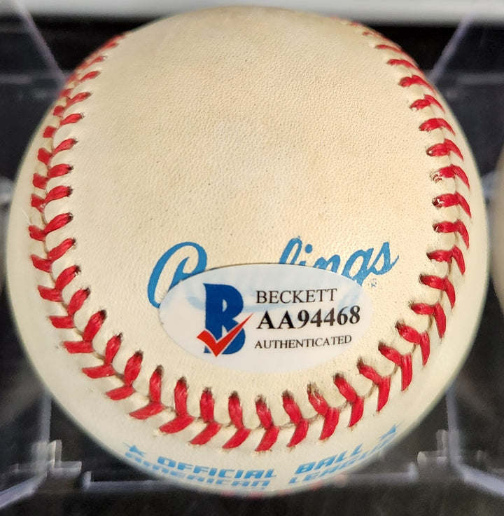 Bob Lemon Signed American League Baseball Cleveland Indians HOF Beckett COA