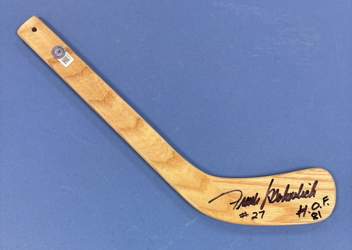 Frank Mahovlich HOF 81 Signed Mini Stick Beckett Toronto Maple Leafs