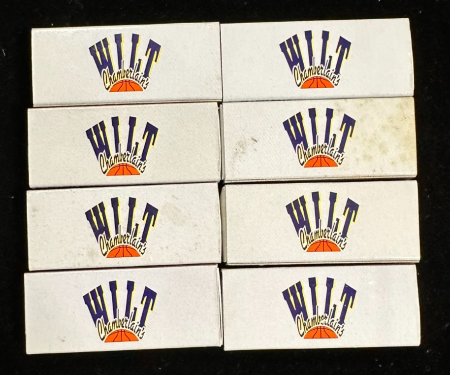 Lot of 8 Wilt Chamberlain's Restaurant Match Boxes Boca Raton, FL, LA Lakers
