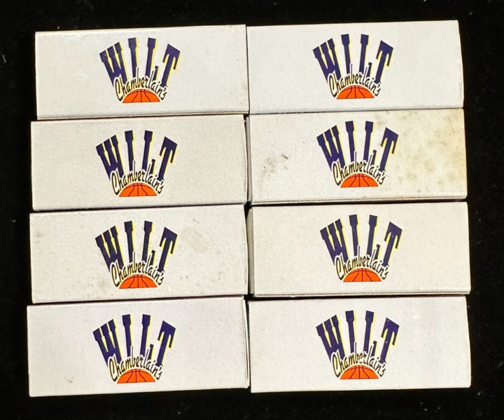 Lot of 8 Wilt Chamberlain's Restaurant Match Boxes Boca Raton, FL, LA Lakers