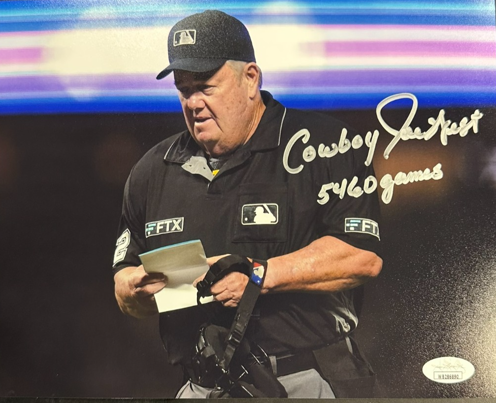 Joe West Autographed 8x10 Photo W/ Cowboy & 5460 Games Inscriptions JSA