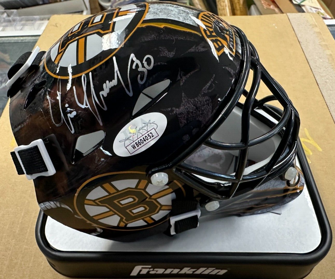 Tim Thomas Autographed Boston Bruins Mini Goalie Mask NHL JSA