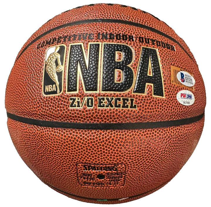 Kevin Garnett & Paul Pierce Autographed Spalding Official NBA Basketball BAS PSA