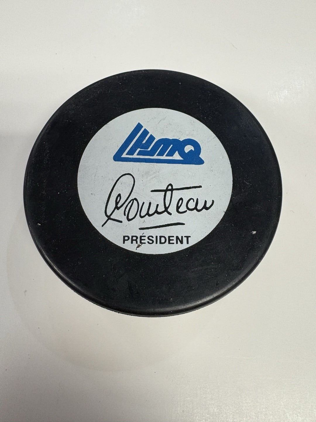 Vintage LHJMQ Halifax Mooseheads Official Hockey Puck