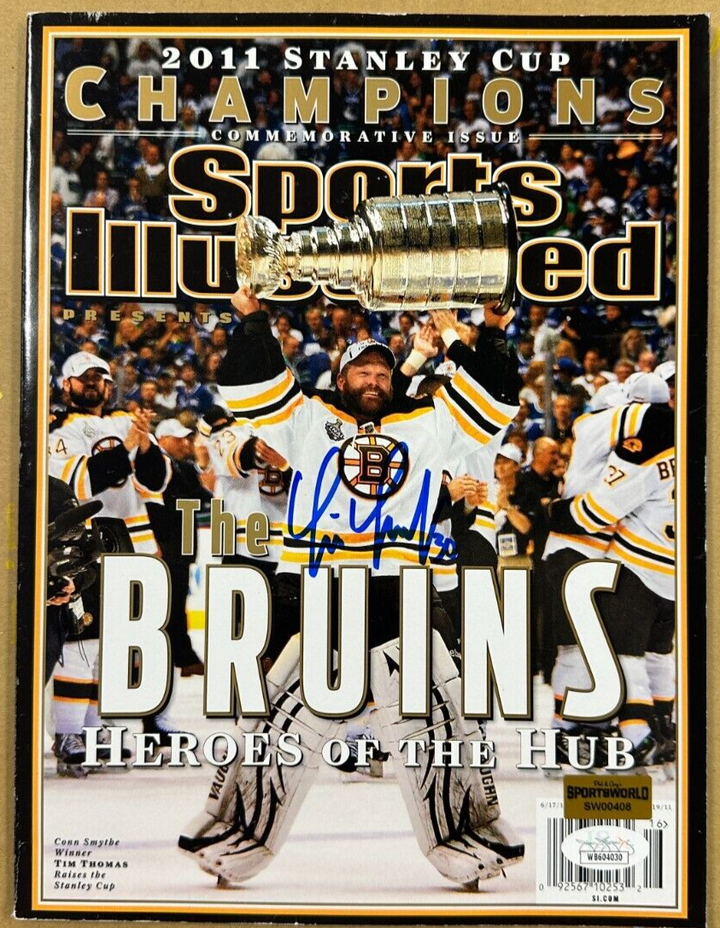 Tim Thomas Autographed 2011 Sports Illustrated Commemorative Issue Bruins JSA