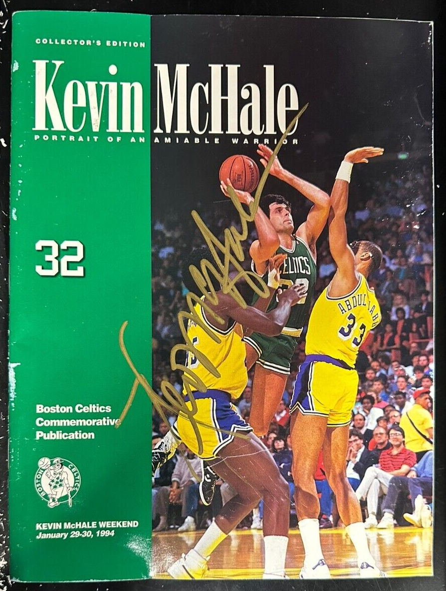 Kevin McHale Night Autographed Program Boston Celtics HOF