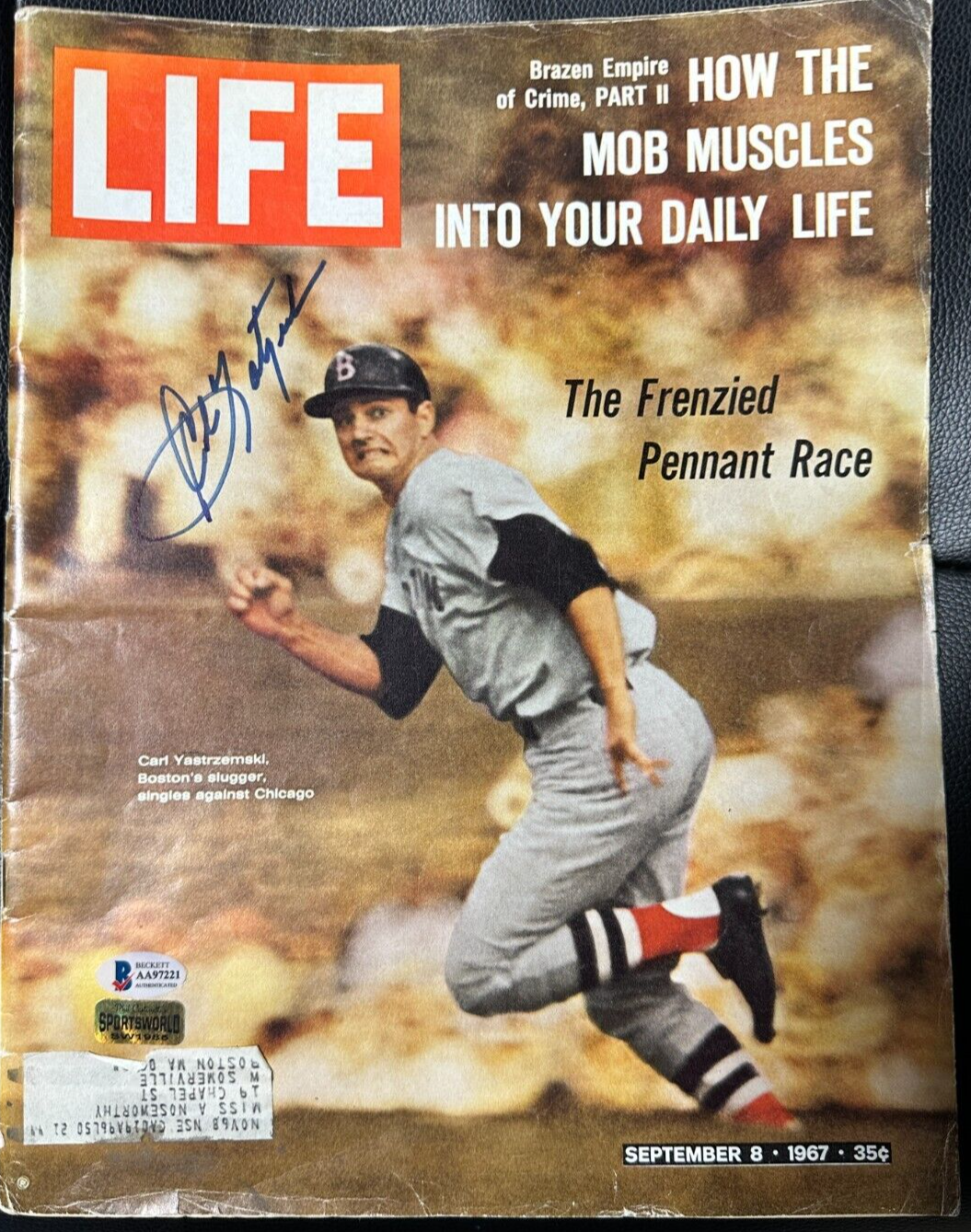 Carl Yastrzemski Autographed Sept 8, 1967 Life Magazine Boston Red Sox BAS HOF