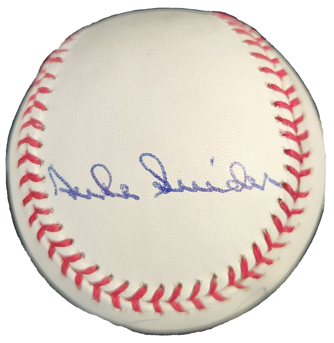 Brooks Robinson Ernie Banks Duke Snider Autographed OML Baseball HOF