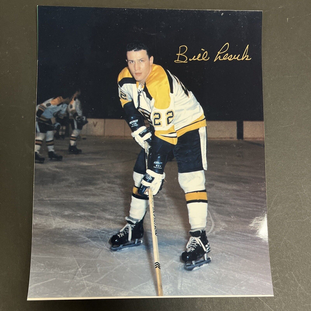 Bill Lesuk Signed 8x10 Boston Bruins Sportsworld