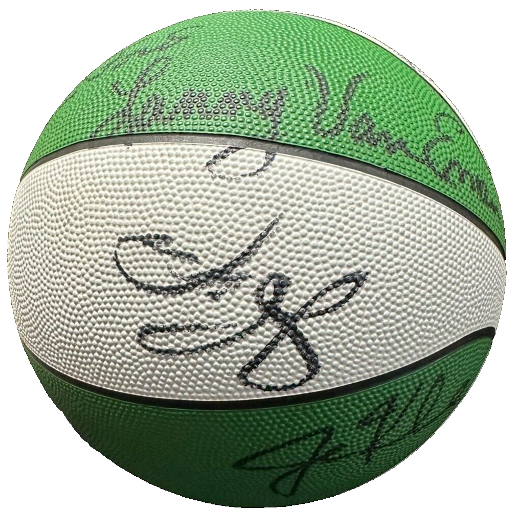 1988-89 Boston Celtics Team Autographed Basketball Bird Parish McHale Lewis DJ
