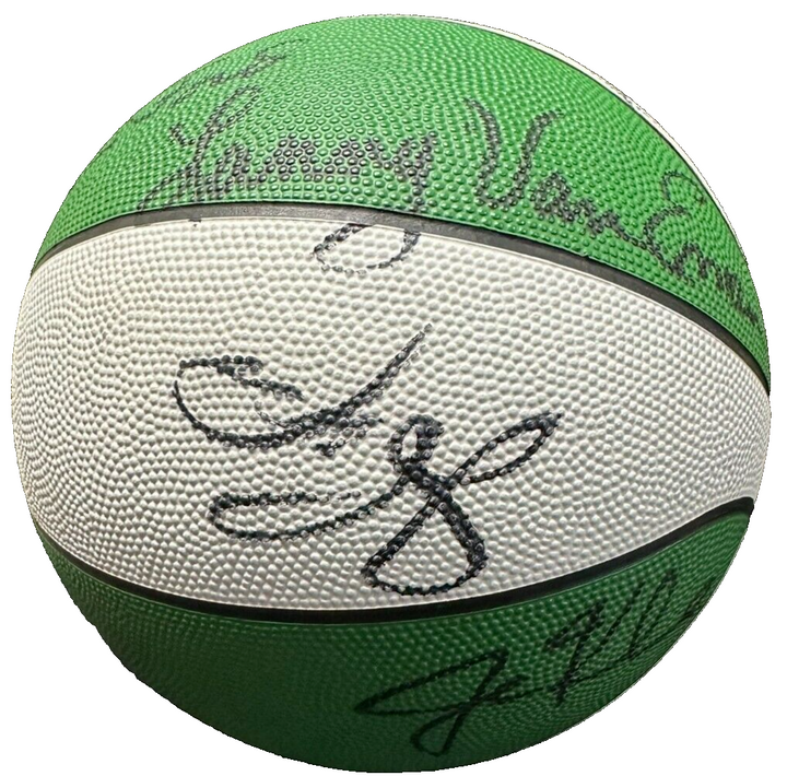 1988-89 Boston Celtics Team Autographed Basketball Bird Parish McHale Lewis DJ