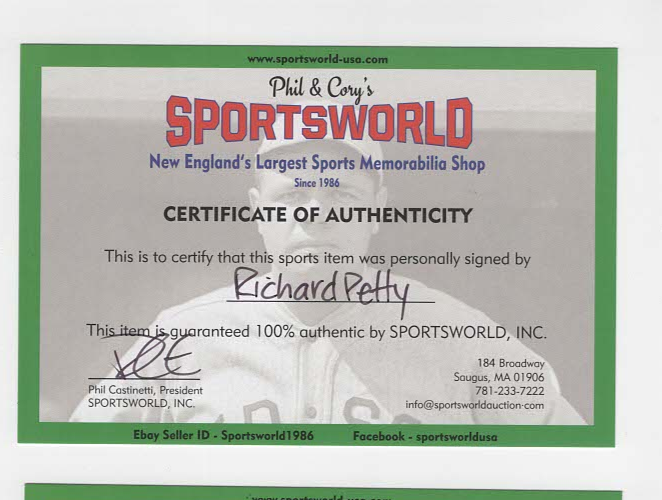 Richard Petty Autographed 9" x 6" STP Racing Photo NASCAR