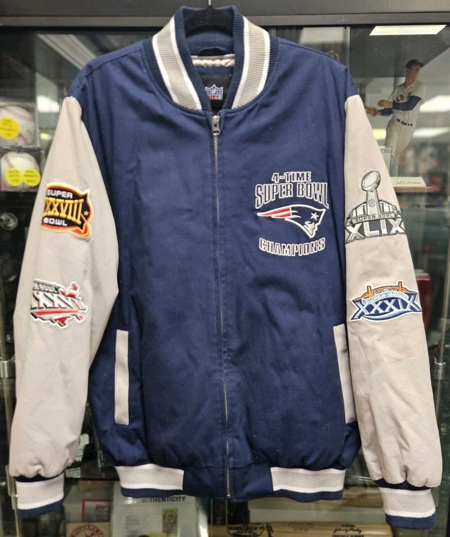 New England Patriots 4x Superbowl Champions Large Jacket