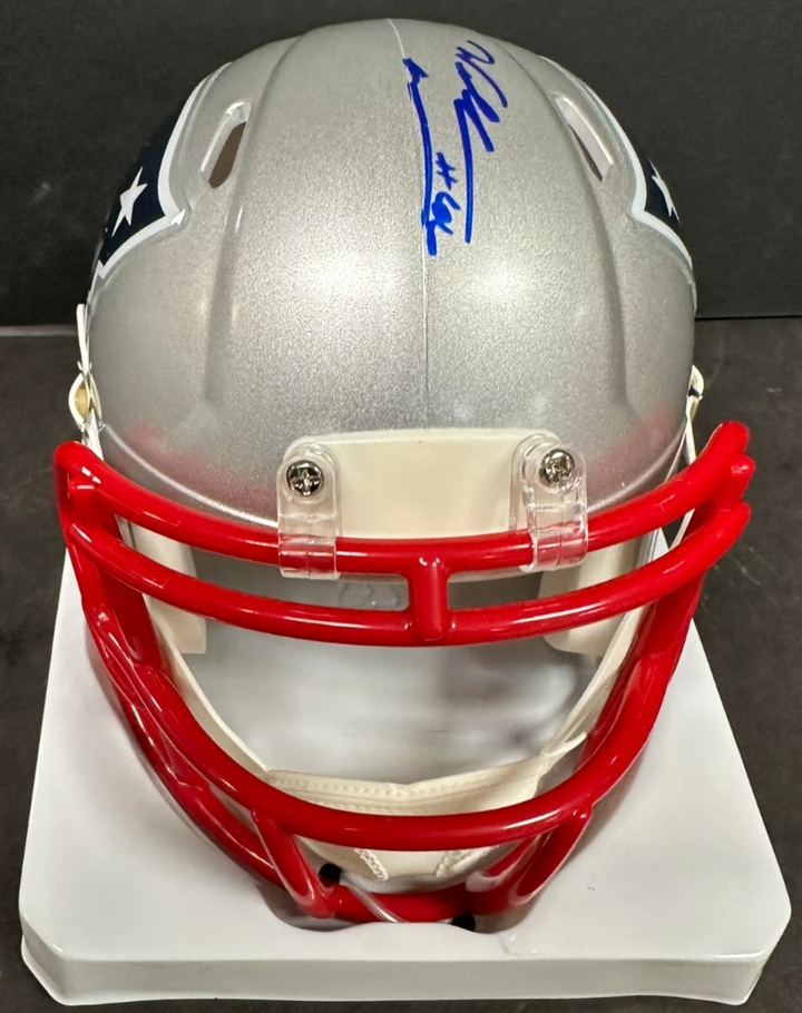 Will Campbell Autographed New England Patriots Mini Helmet JSA