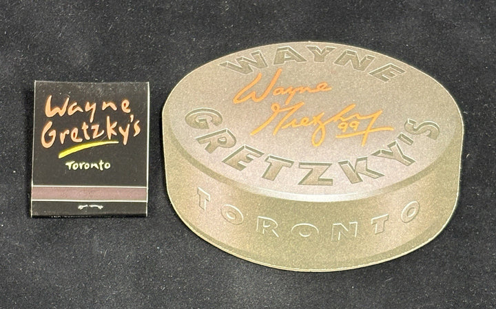 Wayne Gretzky Restaurant Matchbook And Coaster Toronto Canada
