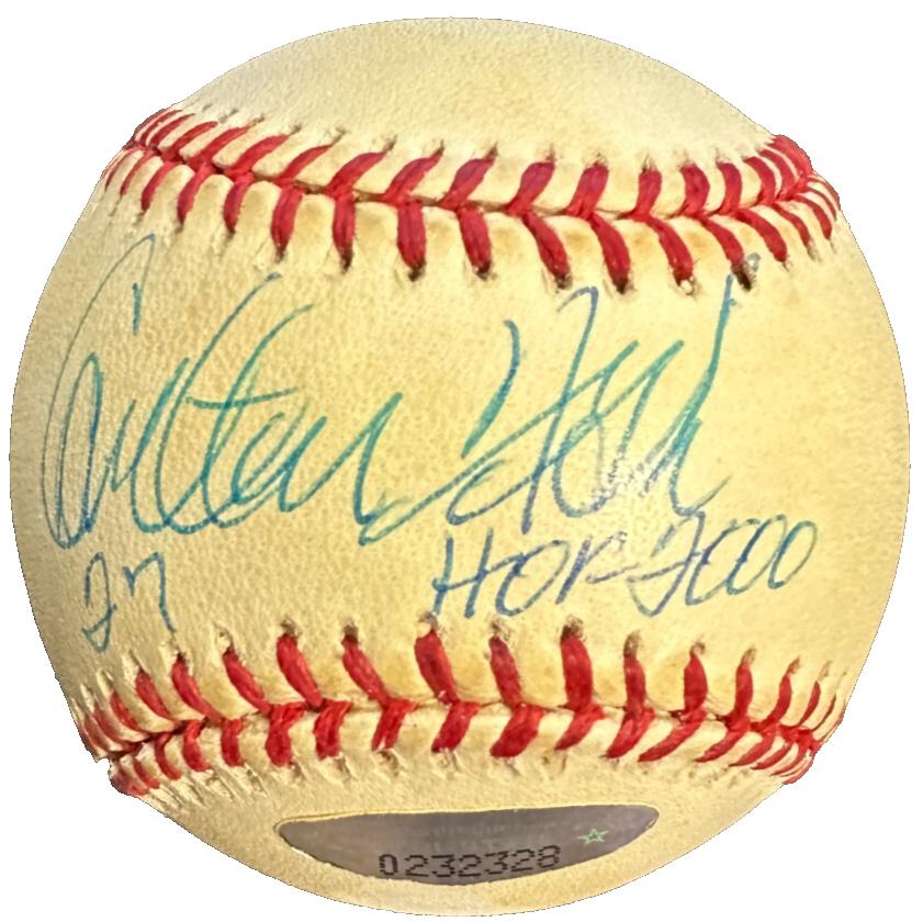 Carlton Fisk Autographed OML Baseball W/ HOF 2000 Insc Red Sox White Sox TriStar