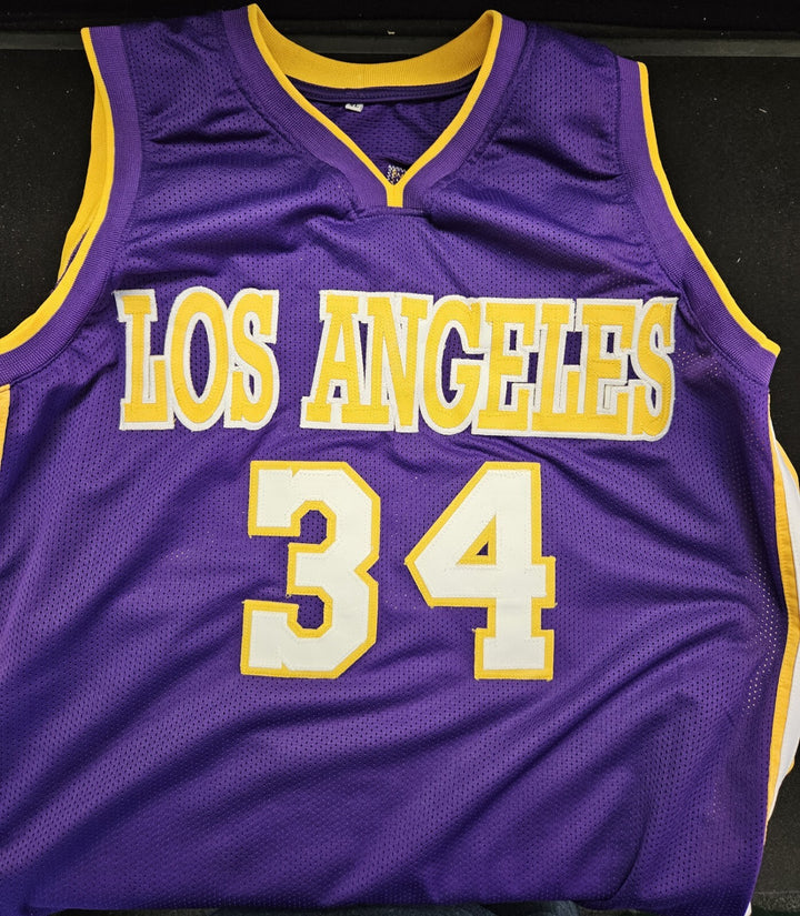 Shaquille O'Neal Signed XL Los Angeles Lakers Custom Jersey Beckett COA