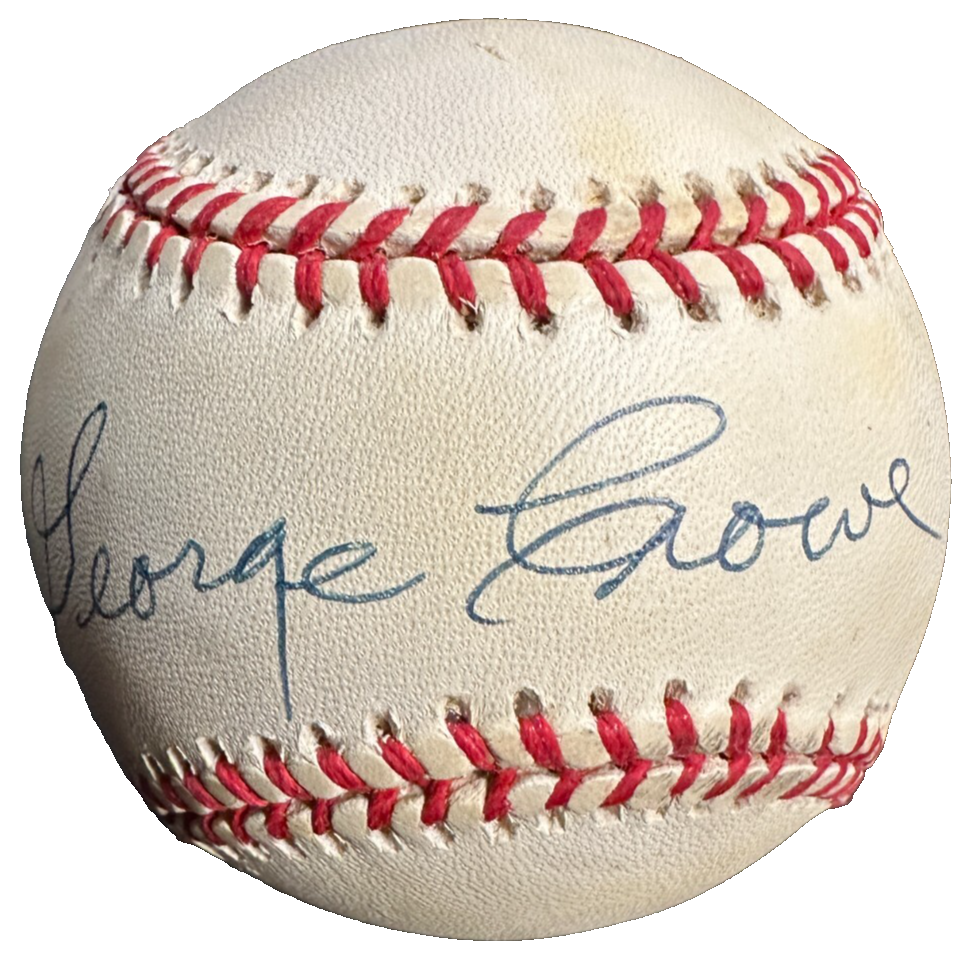 George Crowe Autographed Official National League Baseball Braves BAS