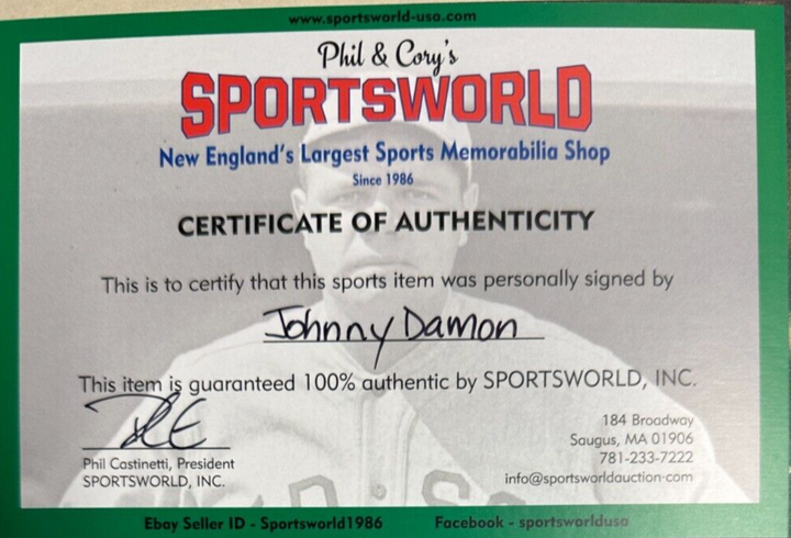 Johnny Damon Autographed 10/31/2004 Issue Boston Herald World Series Parade