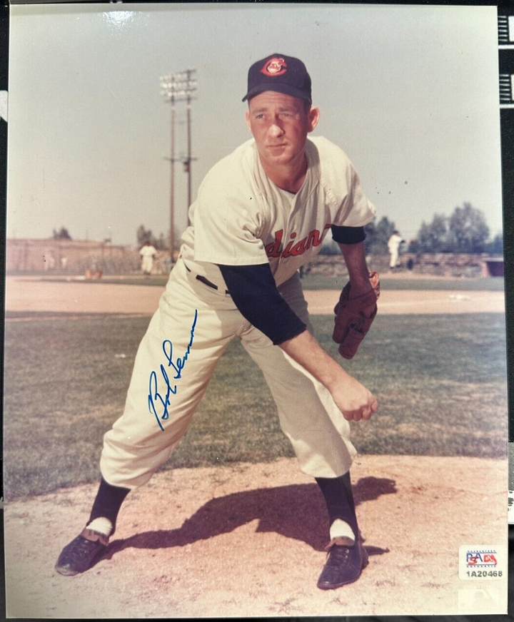 Bob Lemon Autographed 8x10 Photo Cleveland Indians HOF PSA/DNA