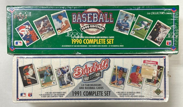 1990 & 1991 Upper Deck Baseball Complete Set Factory Sealed