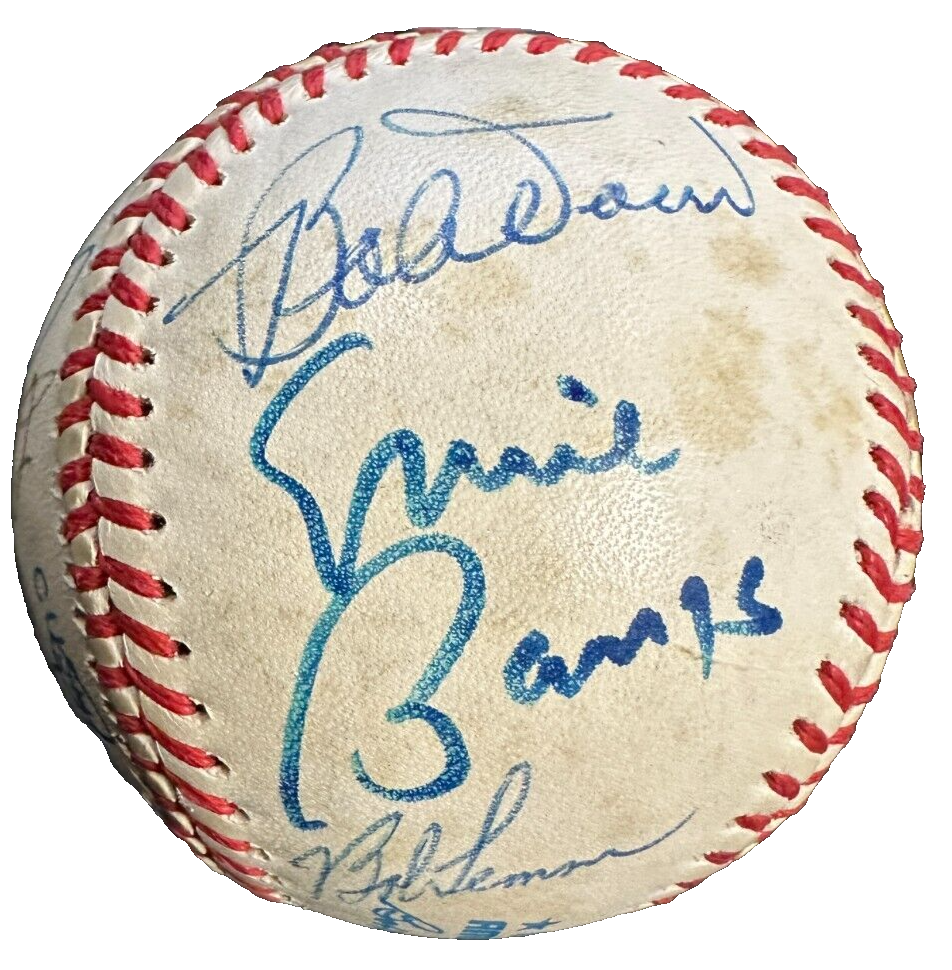 Baseball Hall of Famers Autographed Baseball Williams Bench Spahn Carlton BAS