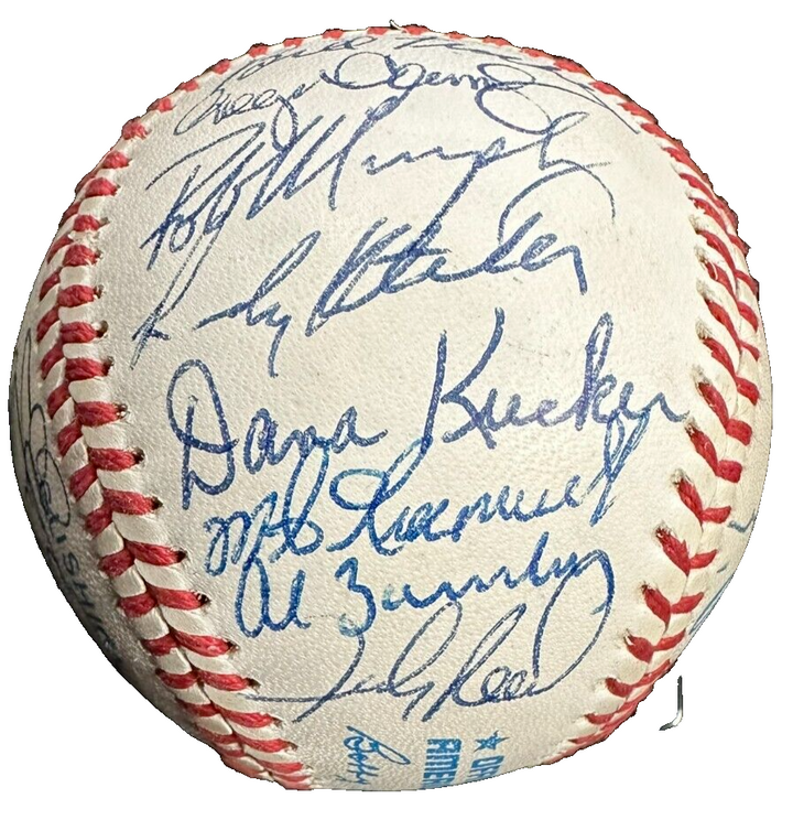 1990 Boston Red Sox Team Autographed Baseball Clemens Boggs Boddicker