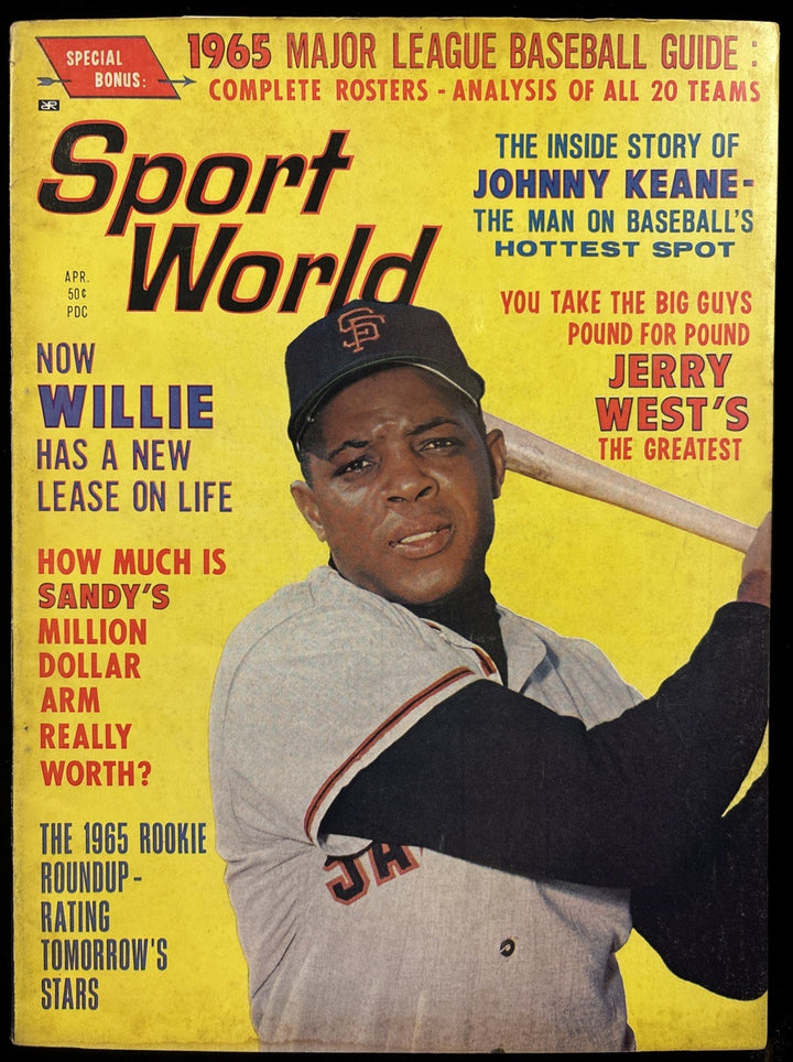 1965 Sport World Magazine Willie Mays San Fransisco Giants