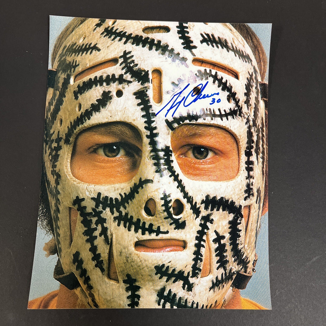 Gerry Cheevers Signed Mask 8x10 Boston Bruins Sportsworld
