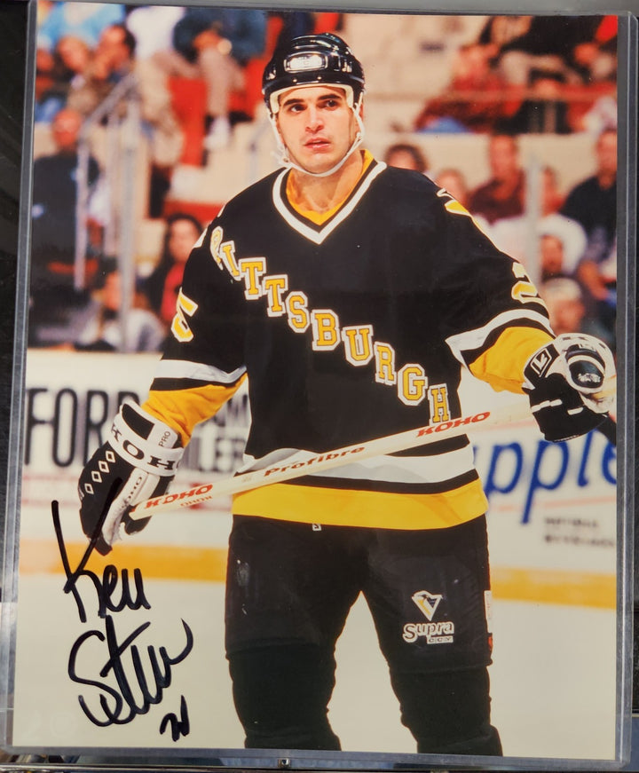 Kevin Stevens Autographed 8x10 Photo Pittsburgh Penguins HOF COA