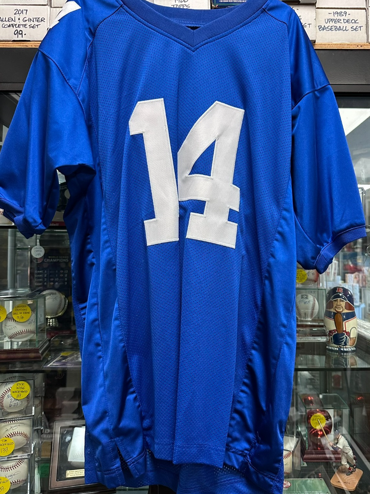 Y.A. Tittle Autographed New York Giants Custom Jersey W/ HOF 71 JSA