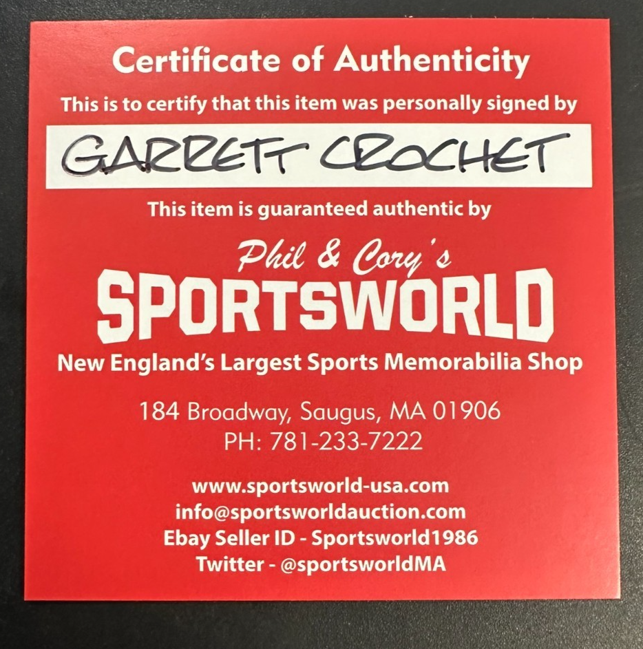Garrett Crochet Autographed Official Major League Baseball Boston Red Sox