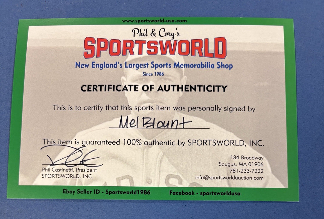 Mel Blount Signed Wilson Football Pittsburgh Steelers Sportsworld COA