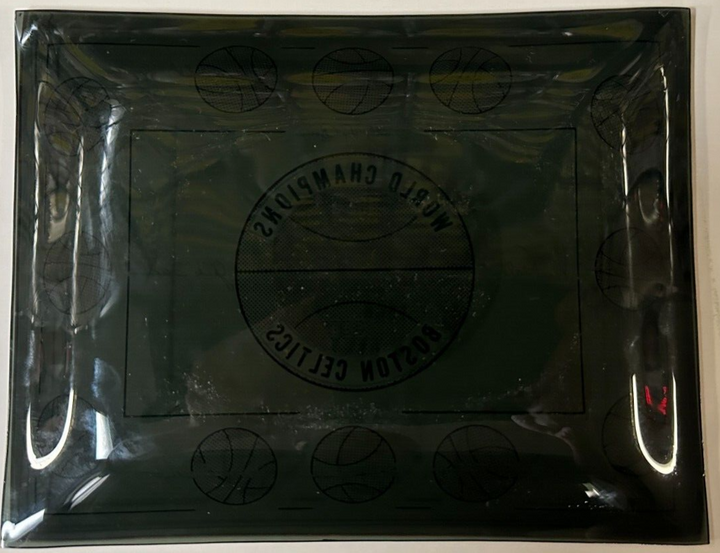 1965-66 Boston Celtics NBA World Champions Glass Candy Dish / Ashtray