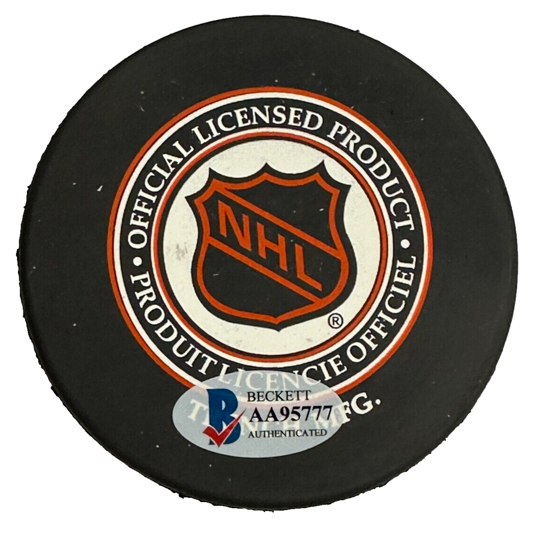 Dave Shaw Autographed Tampa Bay Lightning Hockey Puck BAS NHL