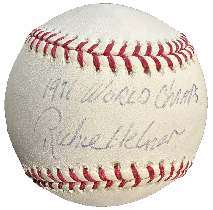 Richie Hebner Autographed Official Major League Baseball W/ 1971 World Champs
