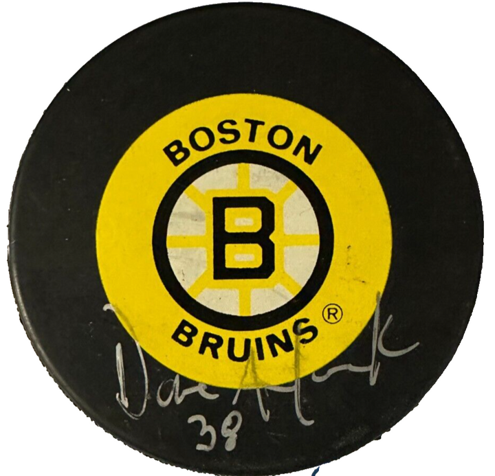 Dave Andreychuk Autographed Boston Bruins Hockey Puck NHL